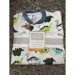 Hudson Baby Dinosaur Quilted Long Sleeve Sleeping Bag Wearable Blanket 6-12M